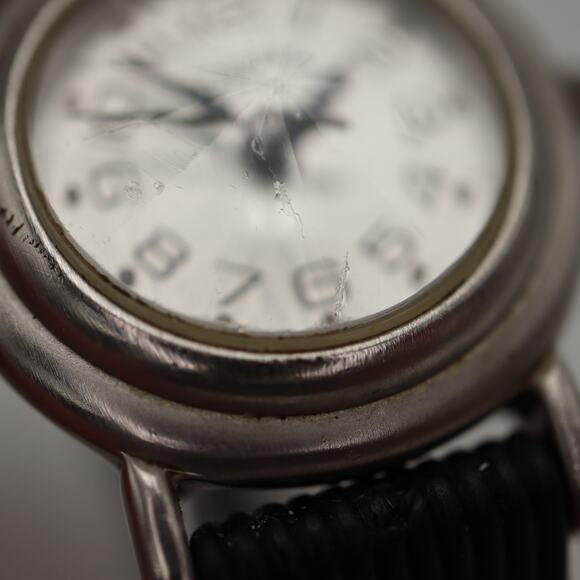 Vintage Fossil Womens Silver Tone Prism Crystal 24mm Watch PC9631 w New Battery - Picture 8 of 16